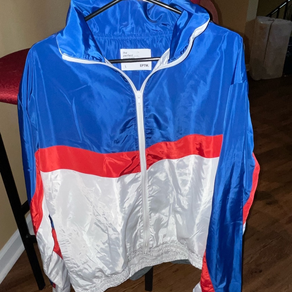 Red white & blue wind breaker